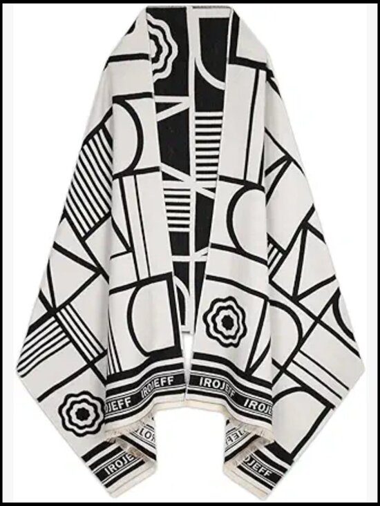 Accessories - Silky Cashmere Pashmina Shawl Wrap Reversible Poncho Cape Elegant Evening Wear